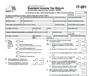 Форма IT-201 в Нью-Йорке