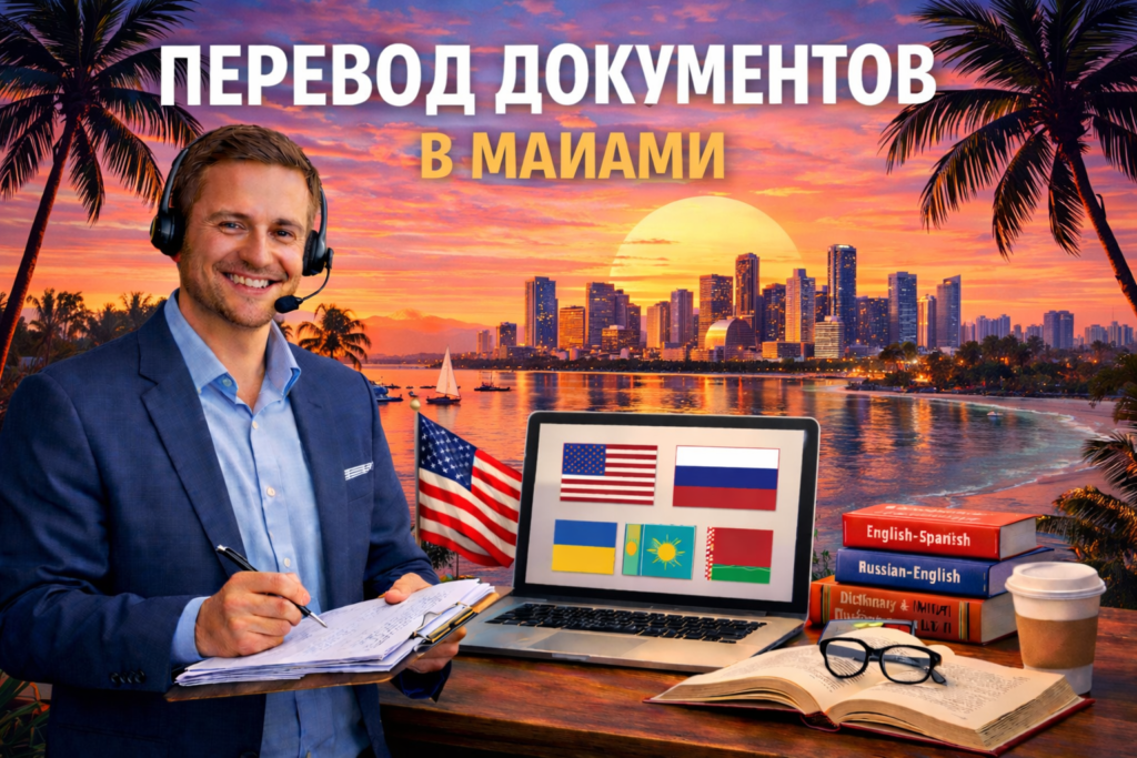 Перевод документов в Майами Флорида (Miami Florida), Сертифицированный перевод для USCIS
