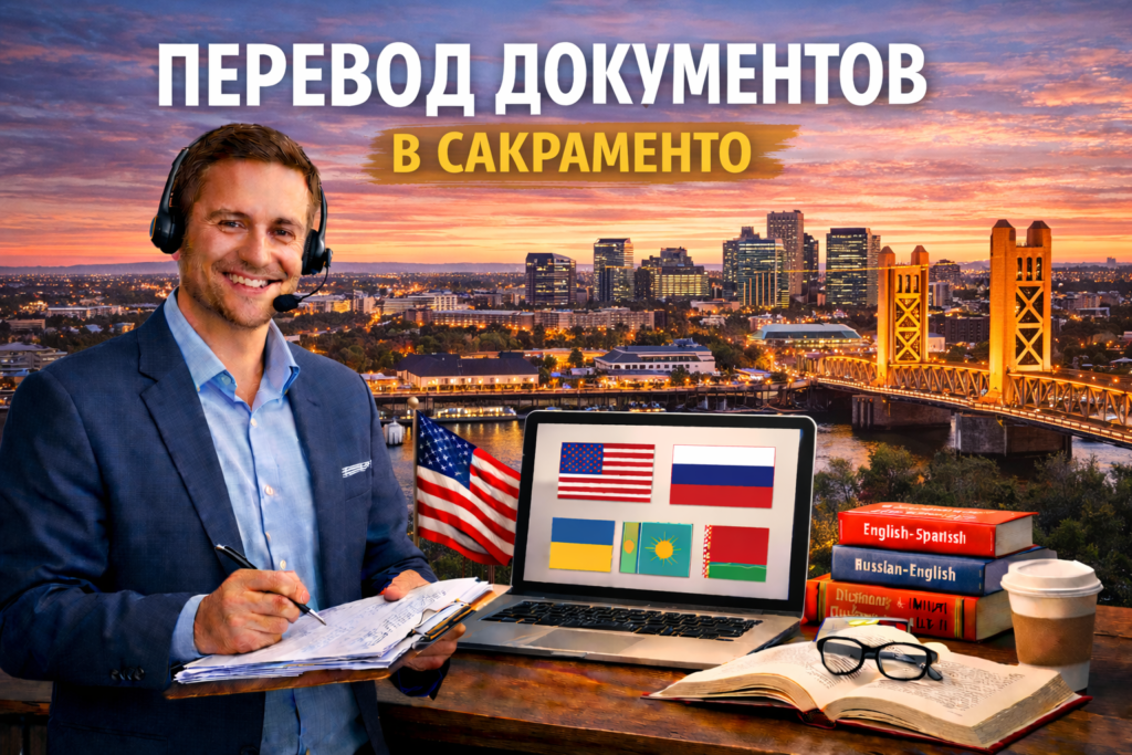 Перевод документов в Сакраменто Калифорния (Sacramento California) Сертифицированный перевод для USCIS