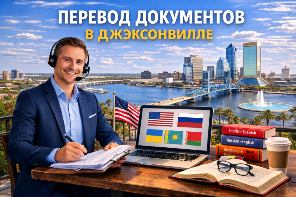 Перевод документов в Джэксонвилл Флорида (Jacksonville Florida),
Сертифицированный перевод для USCIS
