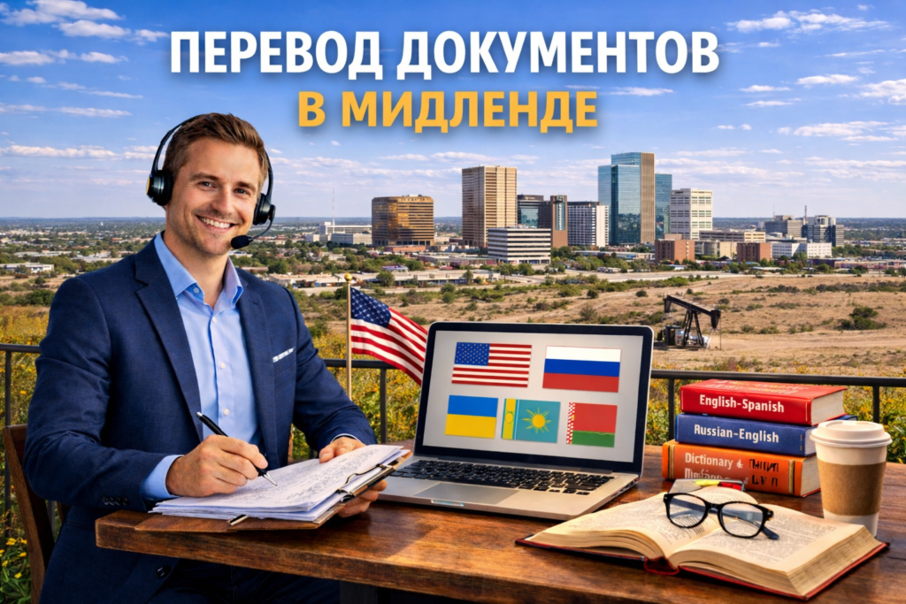 Перевод документов в Мидленд Техас (Midland Texas) Сертифицированный перевод для USCIS
