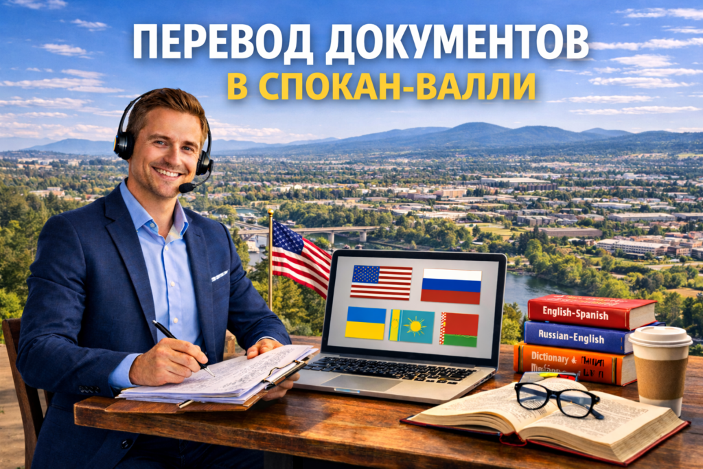 Перевод документов в Спокан-Валли Вашингтон (Spokane Valley Washington), Сертифицированный перевод для USCIS