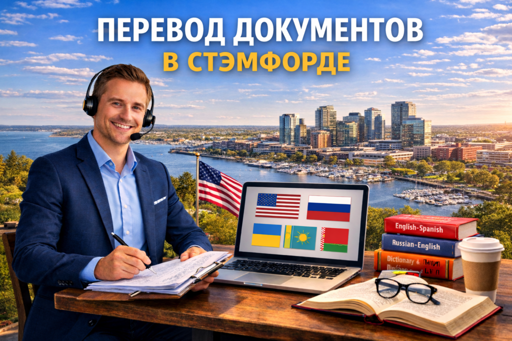 Перевод документов в Стэмфорде Коннектикут (Stamford Connecticut),
Сертифицированный перевод для USCIS