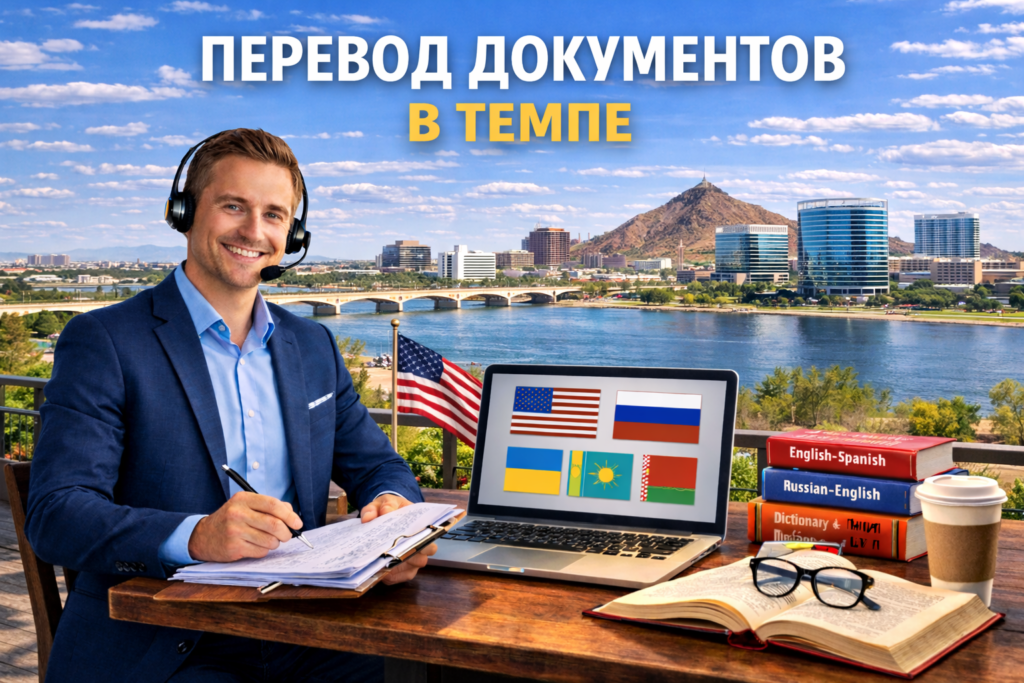 Перевод документов в Темпе Аризона (Tempe Arizona),
Сертифицированный перевод для USCIS