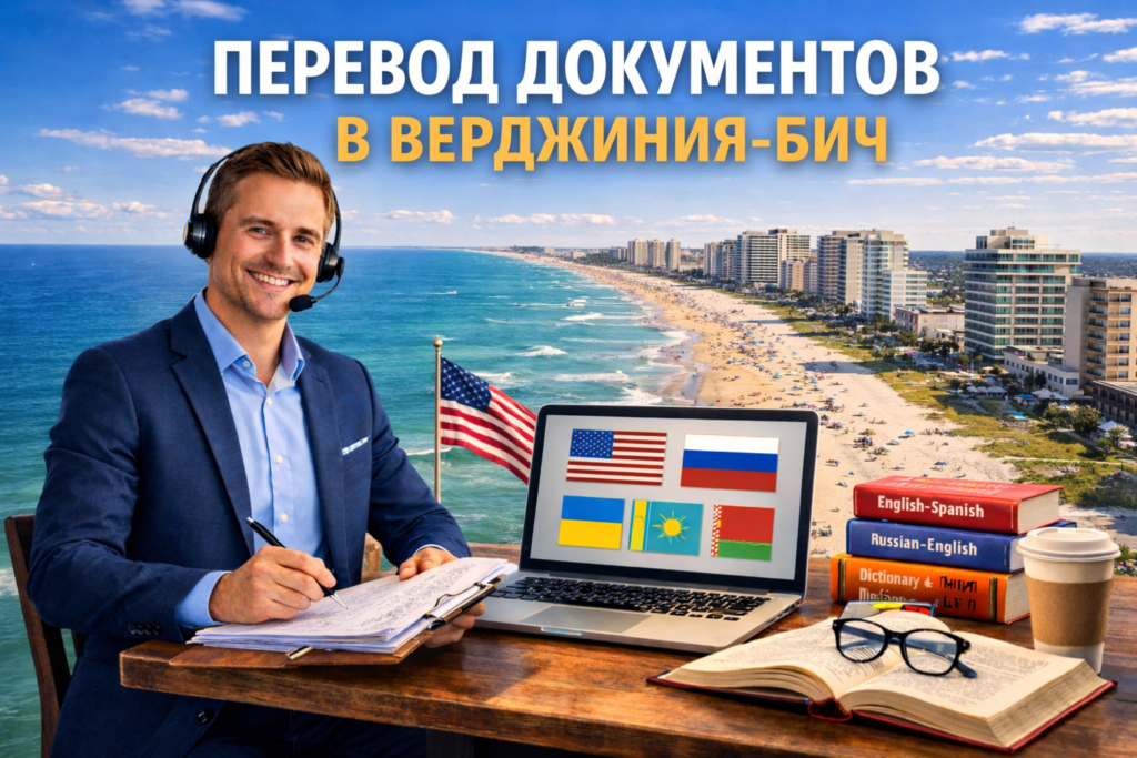 Перевод документов в Верджиния-Бич Виргиния (Virginia Beach Virginia), Сертифицированный перевод для USCIS