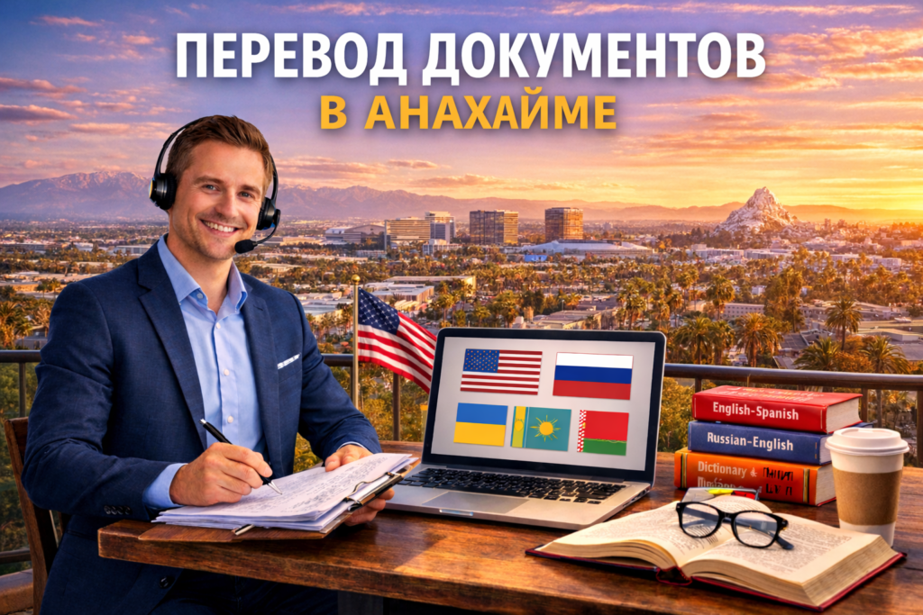 Перевод документов в Анахайм Калифорния (Anaheim California),
Сертифицированный перевод для USCIS