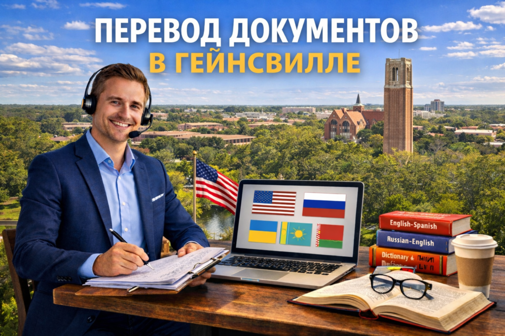 Перевод документов в Гейнсвилле Флорида (Gainesville Florida), Сертифицированный перевод для USCIS