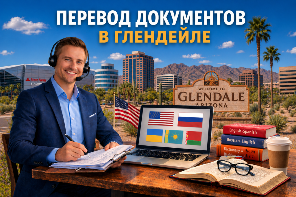 Перевод документов в Глендейл Аризона (Glendale Arizona),
Сертифицированный перевод для USCIS