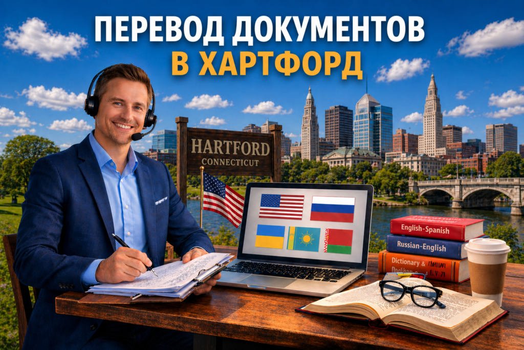 Перевод документов в Хартфорд Коннектикут (Hartford Connecticut), Сертифицированный перевод для USCIS