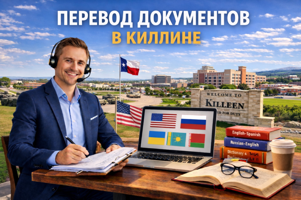 Перевод документов в Киллин Техас (Killeen Texas), Сертифицированный перевод для USCIS