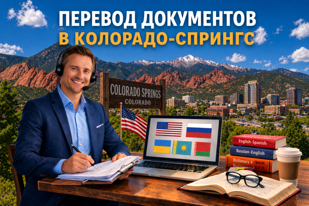 Перевод документов в Колорадо-Спрингс Колорадо (Colorado Springs Colorado), Сертифицированный перевод для USCIS
