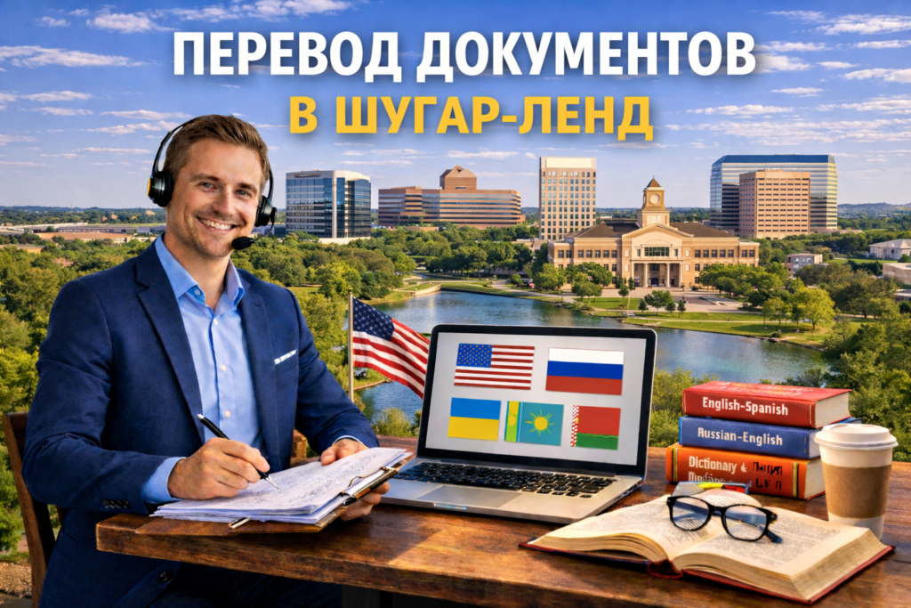 Перевод документов в Шугар-Ленд Техас (Sugar Land Texas),
Сертифицированный перевод для USCIS