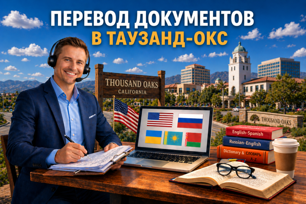 Перевод документов в Таузанд-Окс Калифорния (Thousand Oaks California),
Сертифицированный перевод для USCIS