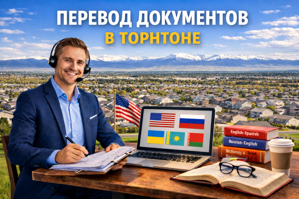 Перевод документов в Торнтон Колорадо (Thornton Colorado),
Сертифицированный перевод для USCIS